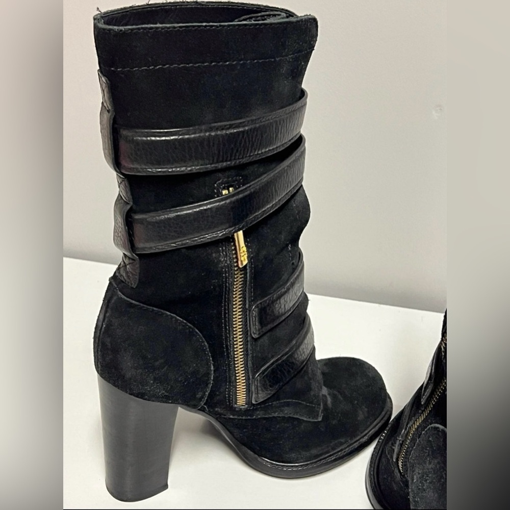 ✨Tory Burch Black Suede Buckle Boots Size 8.5✨ - Picture 6 of 7